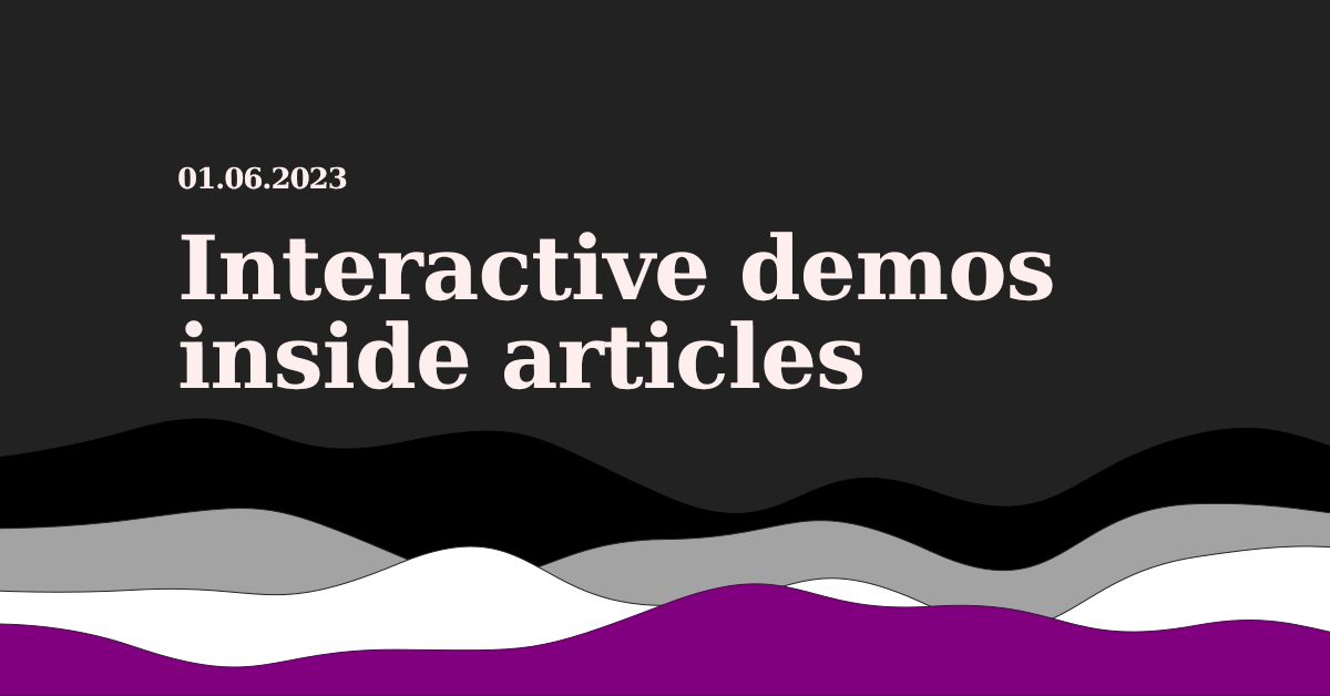Interactive demos inside articles | Lea's Blog